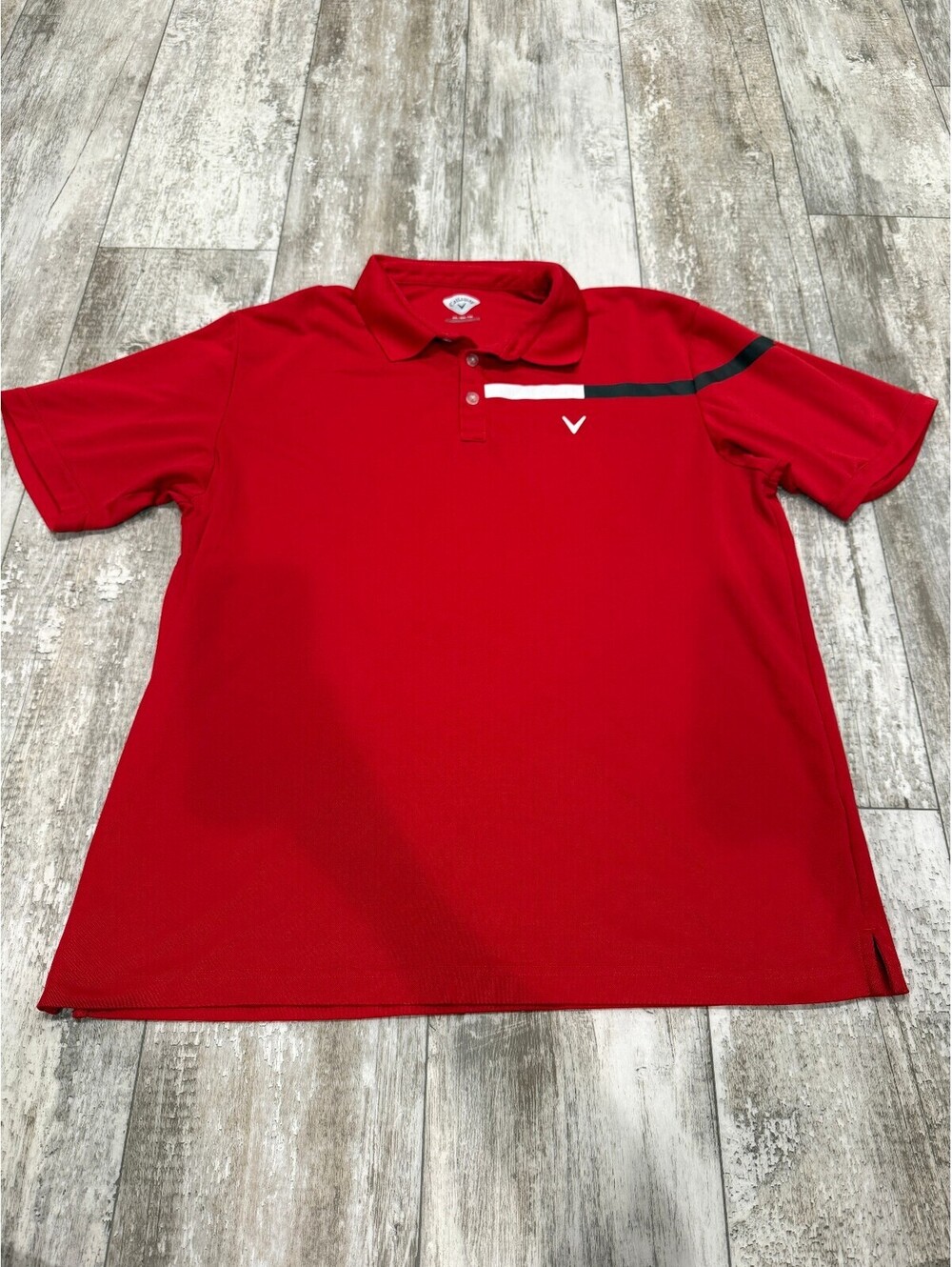 Callaway XXL Red Golf Polo Shirt Performance Colorblock